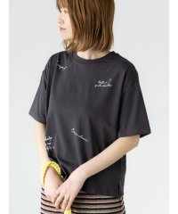 Lugnoncure/【接触冷感】ランダムロゴプリントTシャツ/508129099