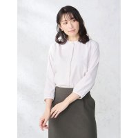 Perfect Suit FActory/パーフェクトスーツファクトリー Perfect Suit FActory 配色バンドカラー ジョーゼットブラウス/508129128
