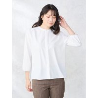 Perfect Suit FActory/パーフェクトスーツファクトリー Perfect Suit FActory 配色バンドカラー ジョーゼットブラウス/508129128