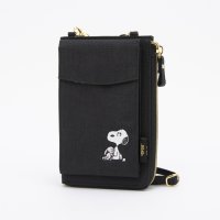 PEANUTS/ピーナッツ PEANUTS スヌーピー 織ネーム お財布ショルダー ポシェット 縦型/508129130