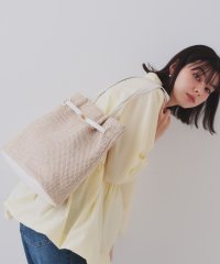 OPAQUE.CLIP/オペーク ドット クリップ OPAQUE.CLIP フロントベルトデザイン雑材合皮コンビトートバッグ/508129544