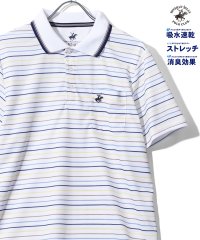 BEVERLY HILLS POLO CLUB/ビバリーヒルズポロクラブ BEVERLY HILLS POLO CLUB マルチボーダー リブ衿ポロシャツ メンズ ゴルフ 半袖/508129645