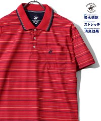 BEVERLY HILLS POLO CLUB/ビバリーヒルズポロクラブ BEVERLY HILLS POLO CLUB マルチボーダー リブ衿ポロシャツ メンズ ゴルフ 半袖/508129645