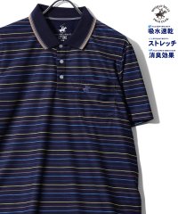 BEVERLY HILLS POLO CLUB/ビバリーヒルズポロクラブ BEVERLY HILLS POLO CLUB マルチボーダー リブ衿ポロシャツ メンズ ゴルフ 半袖/508129645