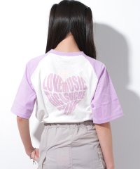 RiCO SUCRE/リコ シュクレ RiCO SUCRE ショート丈ハートロゴラグランTシャツ/508129714