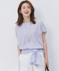 NIJYUSANKU/【汗じみ防止/洗える】スムースデザイン フレンチスリーブ Tシャツ/508129945