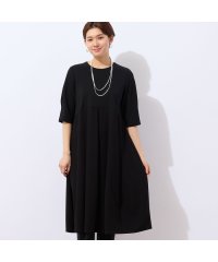 LOBJIE/【洗える・接触冷感・一部店舗限定】異素材フレアワンピース/508130005