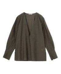 EDITION/シアーウール Vネックシャツ/508130122