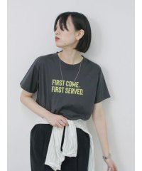 Samansa Mos2 blue/プリントTシャツ/508130233