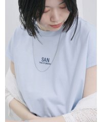 Samansa Mos2 blue/フレンチスリーブTシャツ/508130234