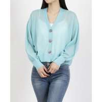 Anna Nicola/アンナニコラ Anna Nicola でかボタンディテール シアーニットカーディガン長袖/508130664