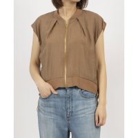 Anna Nicola/アンナニコラ Anna Nicola シアージップベスト シワ加工/508130672