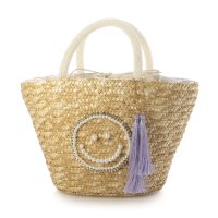 COOCO/クーコ COOCO SMILY/パール刺繍ビーズハンドルカゴバッグ/508130703