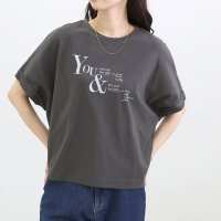 Aletta vita/アレッタ ヴィータ Aletta vita オーガニックコットンロゴプリントドルマンカットソー/508130901
