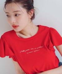 MISCH MASCH/ミッシュマッシュ MISCH MASCH 2025春夏新作 箔プリントフレア袖Tシャツ/508131144