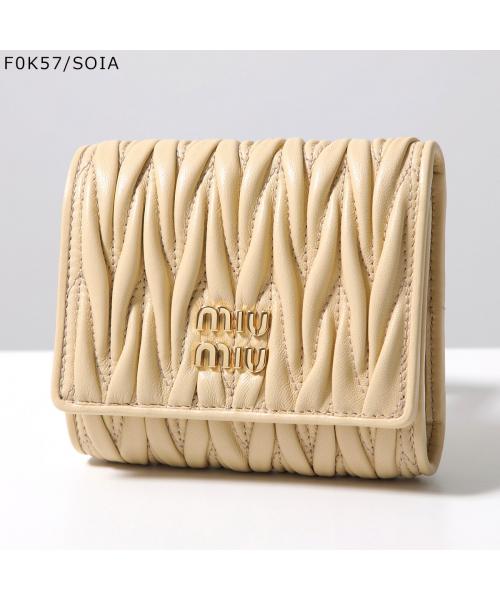 セール】ミュウミュウ Miu Miu MIUMIU 三つ折り財布 MATELASSE セール】ミュウミュウ Miu Miu MIUMIU 三つ折り財布 MATELASSE
