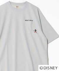 DISNEY/ディズニー Disney オーバーサイズ ミッキーワンポイント刺繍 ポケット付 半袖Tシャツ レディース メンズ/508031855