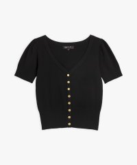 agnes b. FEMME/コットンニット 半袖 Vネック カーディガンプレッション "Nora"/508048620
