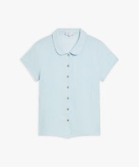 agnes b. FEMME/リネン 丸襟 半袖 ブラウス "Adele"/508048638