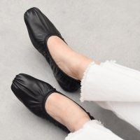 JVAM/ジェイヴィエーエム JVAM スクエアトウギャザーバレエシューズ/508052490