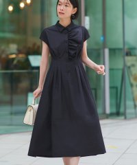RUIRUE BOUTIQUE/ルイルエブティック RUIRUE BOUTIQUE ワンサイドフリルフレンチスリーブシャツワンピース/508113637