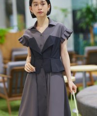 RUIRUE BOUTIQUE/ルイルエブティック RUIRUE BOUTIQUE ビスチェ風バイカラーシャツワンピース/508113638