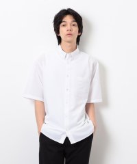COMME CA ISM MENS/【セットアップ対応】シアサッカー 半袖釦ダウンシャツ/508115463
