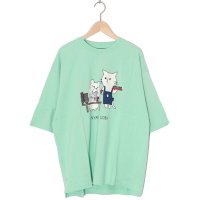 ScoLar/スカラー ScoLar ニャンコソバ フリンジTシャツ/508131957