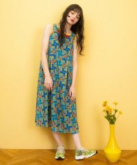 Jocomomola/Amarillo lima プリントノースリーブワンピース/508132255