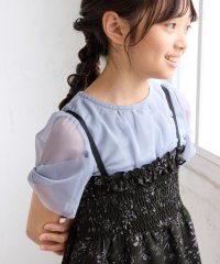 ROPE' PICNIC　KIDS/【KIDS/キッズ】【UVカット・接触冷感】ツイストチュールスリーブトップス/リンクコーデ/508132620