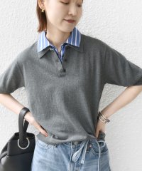 SHIPS WOMEN/【WEB限定】〈手洗い可能〉ダブルカラー ショート スリーブ ポロ/508132638