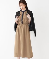 SHIPS Colors WOMEN/SHIPS Colors:〈手洗い可能〉配色 ギャザー フレンチスリーブ ワンピース◇/508133152
