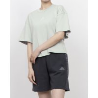 adidas/アディダス adidas レディース 半袖Tシャツ W LUX CA クロップドTシャツ AP JY1119 (グリーン)/508133197