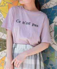 libelle more/リベル モア libelle more 〈接触冷感・USAコットン〉Ce n'est pasロゴプリント半袖Tシャツ/508133320