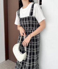 and　Me.../アンドミー andme チェック柄 ティアード ロング キャミ ワンピース/508133598