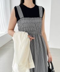 and　Me.../アンドミー andme チェック柄 ティアード ロング キャミ ワンピース/508133598