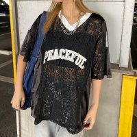 non-hedge/ノンヘッジ non－hedge レースロゴビッグトップス/508133604
