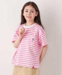 SHIPS any WOMEN/【SHIPS any別注】UNIVERSAL OVERALL: WINDY Jr. ワッペン ボーダー Tシャツ <KIDS>/508133896