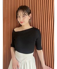 SNIDEL/Sustainableアシメリブニットプルオーバー/508133929