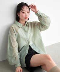 ad thie/アドティエ ad thie 【2025SS新作】シアーワッシャーオーバーサイズシャツ/508133932