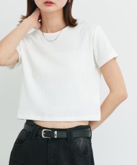 ad thie/アドティエ ad thie 【2025SS新作】リブクルーネックコンパクトTシャツ/508133942