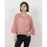 EGLANTINE/エグランティーヌ EGLANTINE 麻混シャリ感長袖カーディガン 袖フレア ベルスリーブ 透け感/508133982