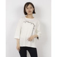 BRODIAEA/ブローディア BRODIAEA ロゴプリントTシャツ 7分袖カットソー/508133988