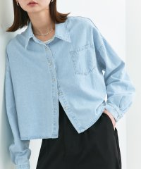 ad thie/アドティエ ad thie 【2025SS新作】ポケット付きショート丈デニムシャツ/508134152