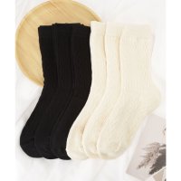 Lace Ladies/レースレディース Lace Ladies 【6足セット】 ソリッドカラー ケーブル柄 クルー ソックス/508134188