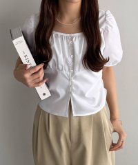 callautia/カラウティア callautia callautia フロントギャザーバックリボンブラウス/508134205