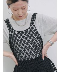 Samansa Mos2 blue/ラメTシャツ/508134261