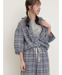 Samansa Mos2/【Cross×Linen】フリルブラウス/508134264