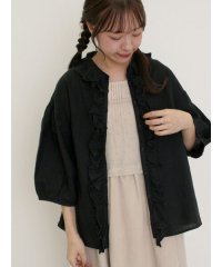 Samansa Mos2/【Cross×Linen】フリルブラウス/508134264