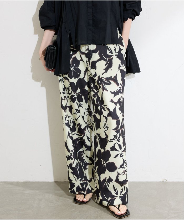25SS✨新品　JOURNAL STANDARD フラワープリントパンツ セール 30%OFF】ハンドタッチフラワープリントパンツ(508134278